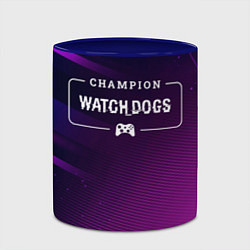 Кружка 3D Watch Dogs gaming champion: рамка с лого и джойсти, цвет: 3D-белый + синий — фото 2