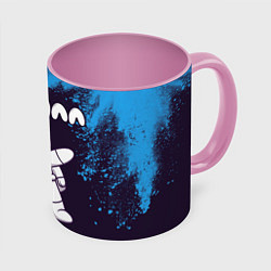 Кружка 3D Кирилл космонавт даб, цвет: 3D-белый + розовый