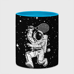 Кружка 3D Space tennis - astronaut, цвет: 3D-белый + небесно-голубой — фото 2