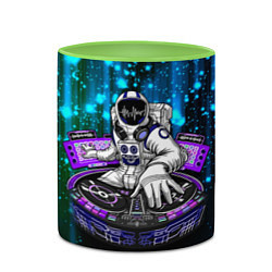 Кружка 3D Space DJ - neon starfall, цвет: 3D-белый + светло-зеленый — фото 2