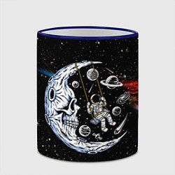 Кружка 3D Космические качели - череп, цвет: 3D-синий кант — фото 2
