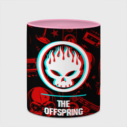 Кружка 3D The Offspring rock glitch, цвет: 3D-белый + розовый — фото 2