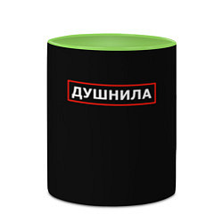 Кружка 3D Душнила по профессии, цвет: 3D-белый + светло-зеленый — фото 2