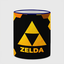 Кружка 3D Zelda - gold gradient, цвет: 3D-синий кант — фото 2