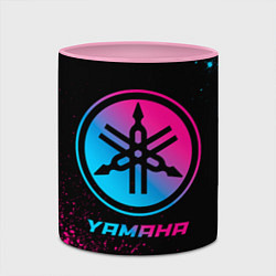 Кружка 3D Yamaha - neon gradient, цвет: 3D-белый + розовый — фото 2