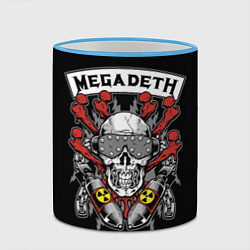 Кружка 3D Megadeth - ядерный череп, цвет: 3D-небесно-голубой кант — фото 2