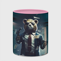 Кружка 3D Payday 3 bear, цвет: 3D-белый + розовый — фото 2