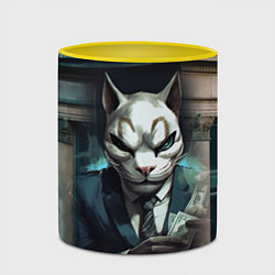 Кружка 3D Payday cat, цвет: 3D-белый + желтый — фото 2