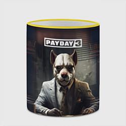 Кружка 3D Bulldog payday 3, цвет: 3D-желтый кант — фото 2