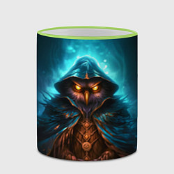 Кружка 3D Сова в колдовской мантии, цвет: 3D-светло-зеленый кант — фото 2