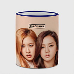 Кружка 3D Blackpink Jisoo and Rose, цвет: 3D-синий кант — фото 2