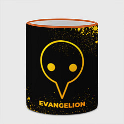 Кружка 3D Evangelion - gold gradient, цвет: 3D-оранжевый кант — фото 2