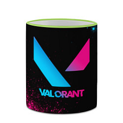 Кружка 3D Valorant - neon gradient, цвет: 3D-светло-зеленый кант — фото 2