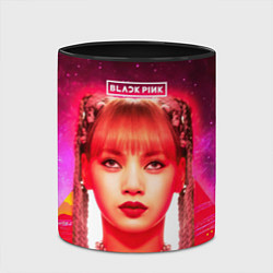 Кружка 3D Lisa Blackpink space, цвет: 3D-белый + черный — фото 2