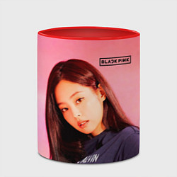 Кружка 3D Jennie Blackpink kpop, цвет: 3D-белый + красный — фото 2