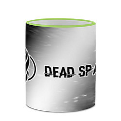 Кружка 3D Dead Space glitch на светлом фоне: надпись и симво, цвет: 3D-светло-зеленый кант — фото 2