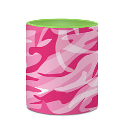 Кружка 3D Камуфляж в розовом, цвет: 3D-белый + светло-зеленый — фото 2