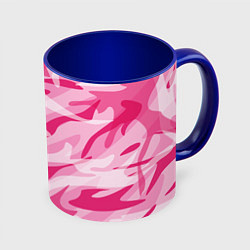Кружка 3D Камуфляж в розовом, цвет: 3D-белый + синий