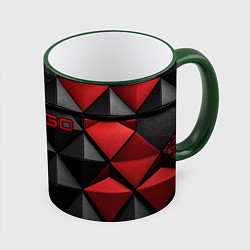 Кружка 3D CS GO abstract texture, цвет: 3D-зеленый кант