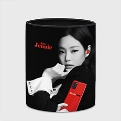 Кружка 3D Blackpink Jennie Smartphone, цвет: 3D-белый + черный — фото 2