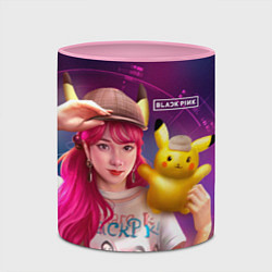 Кружка 3D Jisoo and Pikachu, цвет: 3D-белый + розовый — фото 2