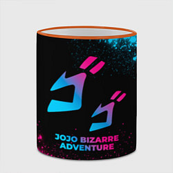 Кружка 3D JoJo Bizarre Adventure - neon gradient, цвет: 3D-оранжевый кант — фото 2