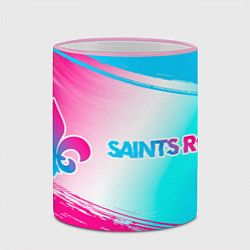 Кружка 3D Saints Row neon gradient style: надпись и символ, цвет: 3D-розовый кант — фото 2
