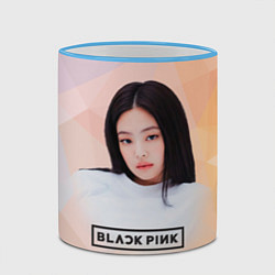 Кружка 3D Jennie Kim Blackpink, цвет: 3D-небесно-голубой кант — фото 2