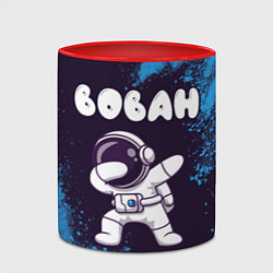 Кружка 3D Вован космонавт даб, цвет: 3D-белый + красный — фото 2