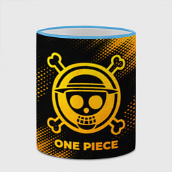 Кружка 3D One Piece - gold gradient, цвет: 3D-небесно-голубой кант — фото 2