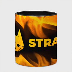 Кружка 3D Stray - gold gradient: надпись и символ, цвет: 3D-белый + черный — фото 2