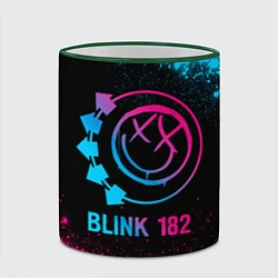 Кружка 3D Blink 182 - neon gradient, цвет: 3D-зеленый кант — фото 2