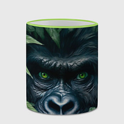 Кружка 3D Крупная морда гориллы, цвет: 3D-светло-зеленый кант — фото 2