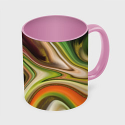 Кружка 3D Waves colors, цвет: 3D-белый + розовый
