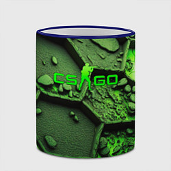 Кружка 3D CSGO green abstract, цвет: 3D-синий кант — фото 2
