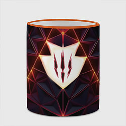 Кружка 3D The Witcher Logo Triangle, цвет: 3D-оранжевый кант — фото 2