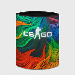 Кружка 3D Cs Go Logo Color, цвет: 3D-белый + черный — фото 2