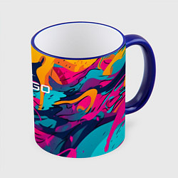 Кружка 3D Counter Strike Go Logo Color, цвет: 3D-синий кант