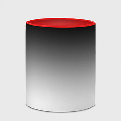 Кружка 3D Black and white gradient, цвет: 3D-белый + красный — фото 2