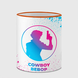 Кружка 3D Cowboy Bebop neon gradient style, цвет: 3D-оранжевый кант — фото 2