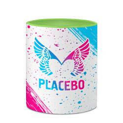 Кружка 3D Placebo neon gradient style, цвет: 3D-белый + светло-зеленый — фото 2