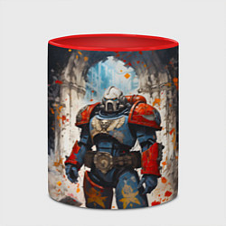 Кружка 3D Космодесант - Warhammer 40k, цвет: 3D-белый + красный — фото 2