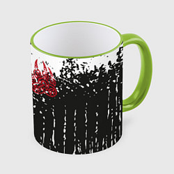 Кружка 3D Лапа медведя, цвет: 3D-светло-зеленый кант