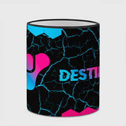 Кружка 3D Destiny - neon gradient: надпись и символ, цвет: 3D-черный кант — фото 2