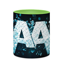 Кружка 3D Asking Alexandria emblem, цвет: 3D-белый + светло-зеленый — фото 2