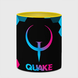 Кружка 3D Quake - neon gradient, цвет: 3D-белый + желтый — фото 2