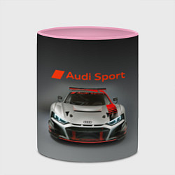 Кружка 3D Audi sport - racing car - extreme, цвет: 3D-белый + розовый — фото 2