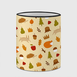 Кружка 3D Паттерн - осень, цвет: 3D-черный кант — фото 2