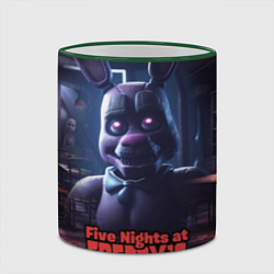 Кружка 3D Five Nights at Freddys Bonnie, цвет: 3D-зеленый кант — фото 2