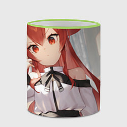 Кружка 3D Mushoku Tensei Эрис, цвет: 3D-светло-зеленый кант — фото 2